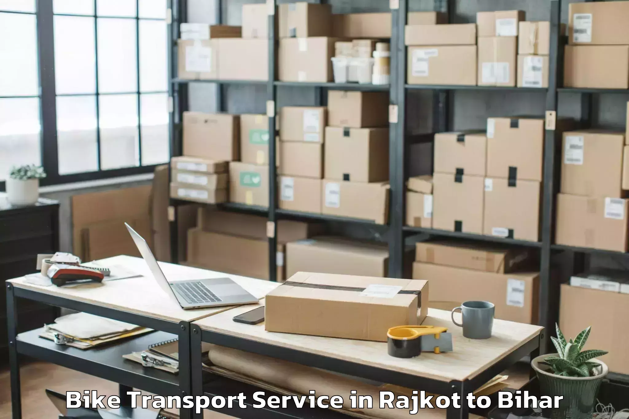 Professional Rajkot to Murliganj Bike Transport